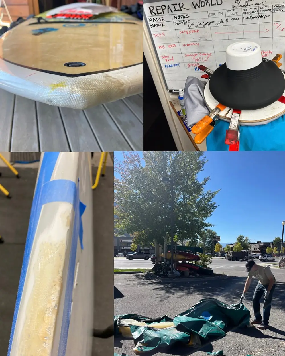 Kayak and paddle gear repair